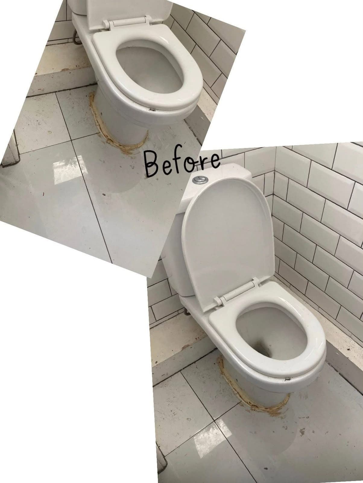 Bathroom cleaning services before cleaning