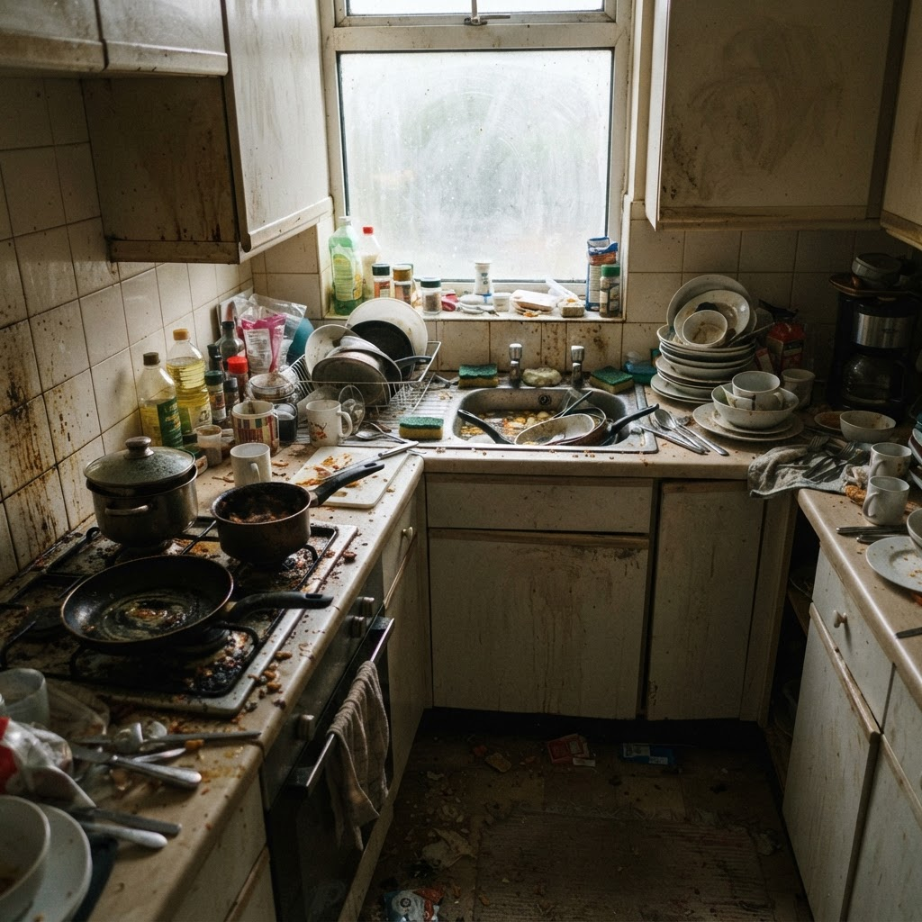Kitchen Deep Clean before cleaning